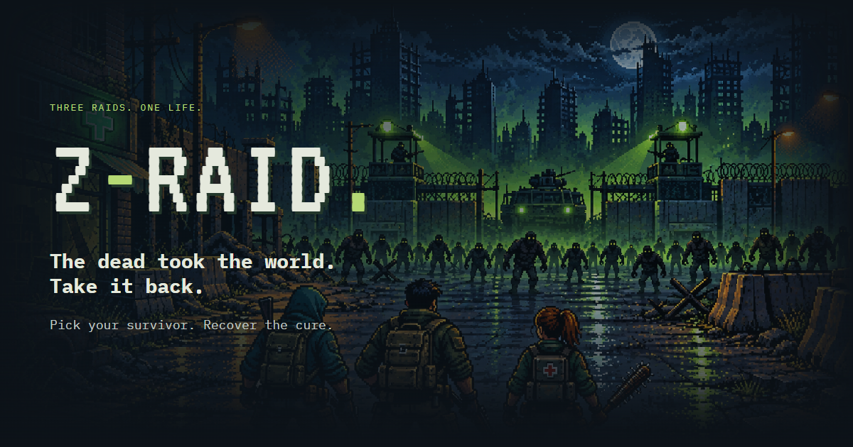 Z-Raid 🧟 -Built a little zombie survival game over the weekend